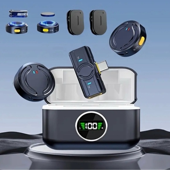 K721 Professional Wireless Collar Clip Microphone 60 Hours Battery Life NIB - Picture 3 of 5